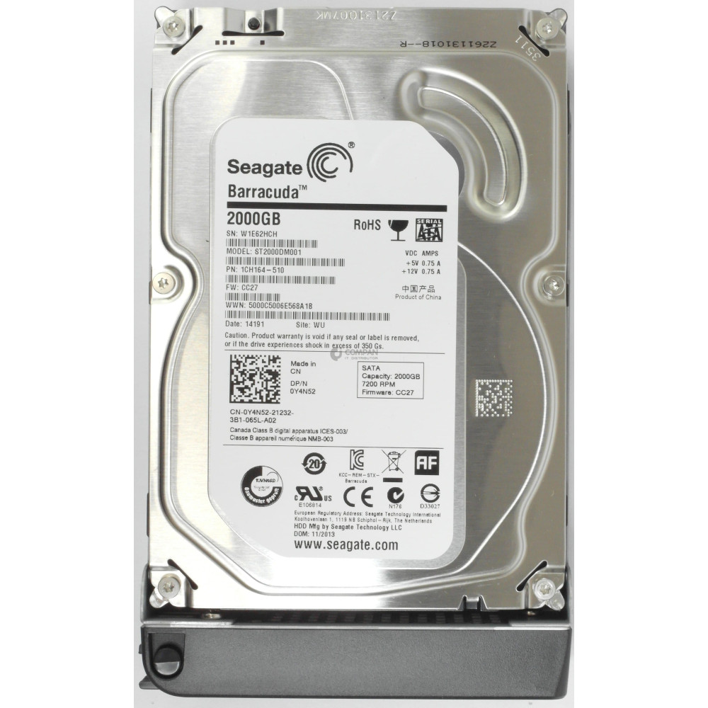 Y4N52 DELL  HDD 2TB 7.2K SATA 6G 3.5" LFF HOT-SWAP FOR DELL BUFFALO